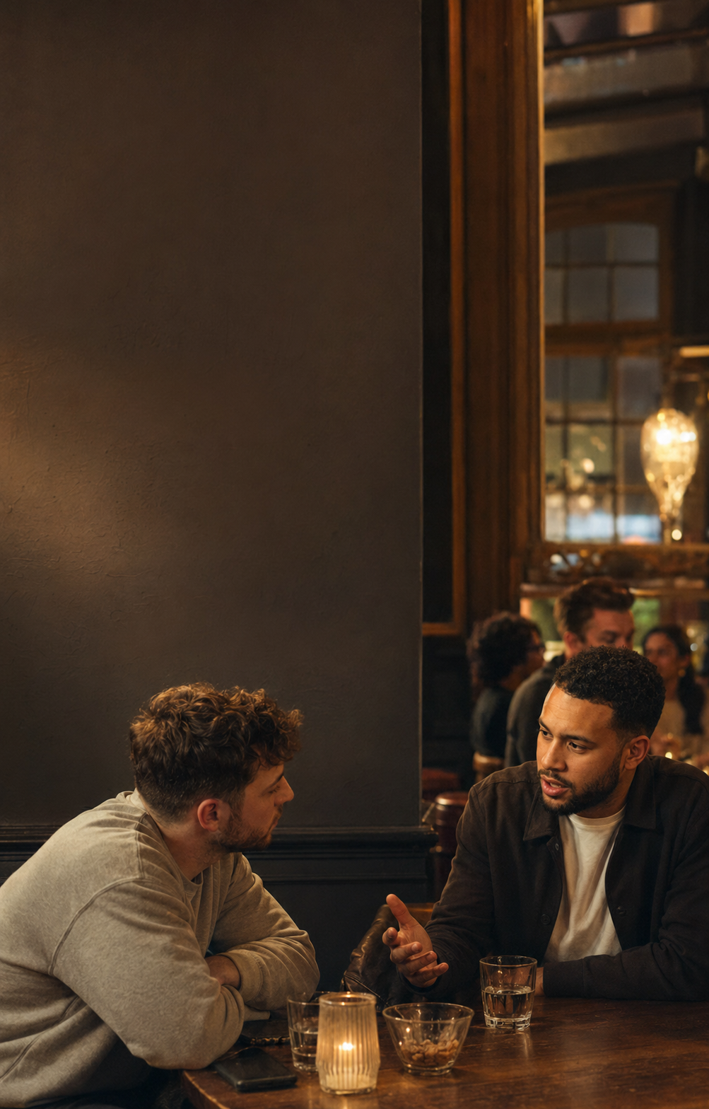 Two mates chatting